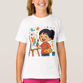 T-shirt Petite artiste créative – Peinture colorée 
