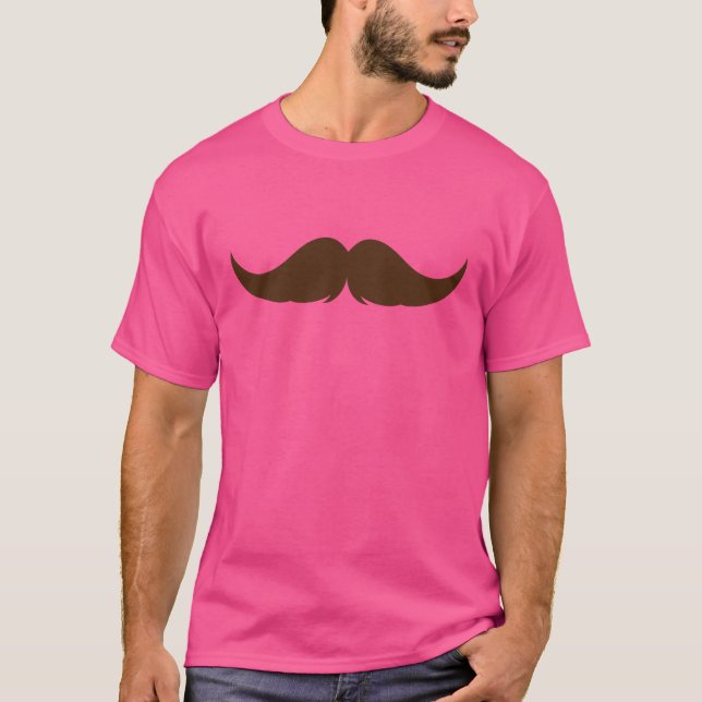T-shirt Petite barre de poignées personnalisable Moustache (Devant)