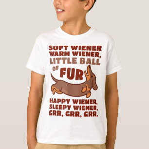 T-shirt Petite Boule De Fourrure Doux Warm Wiener Chien Cu