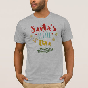 T-shirt Petite chemise drôle de Noël   de la diva de Père