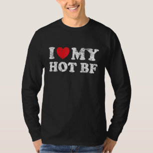 T-shirt Petite copine copine I Love My Hot Bf