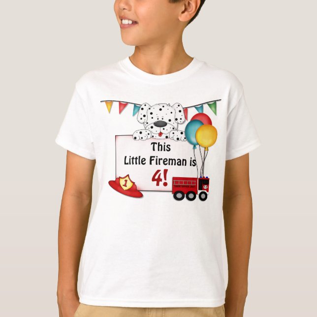 T-shirt Petite Dalmation pompière - Personnaliser (Devant)