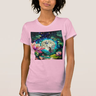 T-shirt Petite fée en vitrail avec libellule