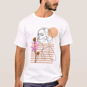 T-shirt Petite femme odorant des fleurs art