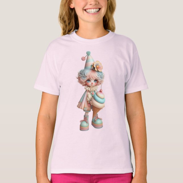 T-shirt Petite fille avec crème glacée (Devant)
