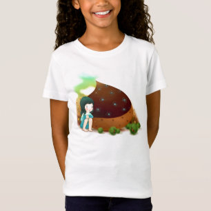 T-Shirt Petite fille, chemise de chocolat