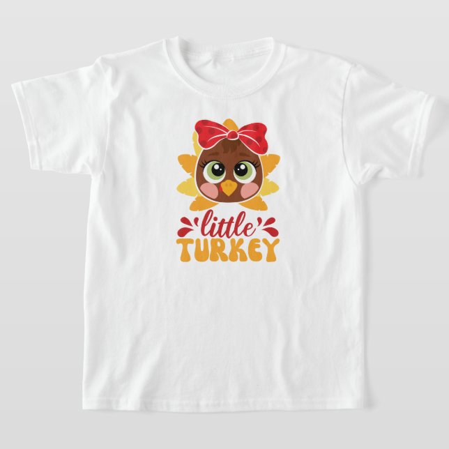 T-shirt Petite fille d'Action de grâce Kids (Poser)