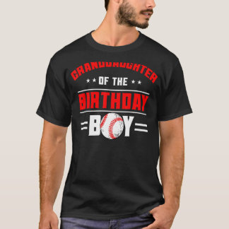 T-shirt Petite-Fille De L'Anniversaire Boy Baseball Thème
