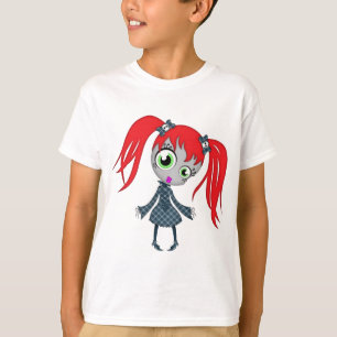 T-shirt Petite fille déplaisante effrayante