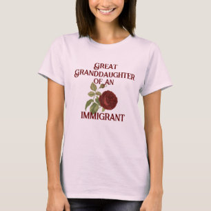 T-shirt Petite-fille d'un immigrant (personnalisable)