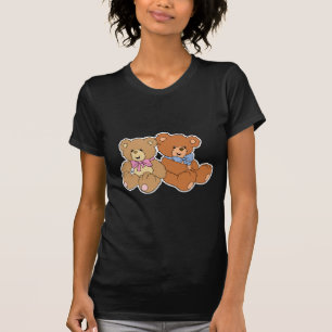 T-shirt Petite fille et ours garçon