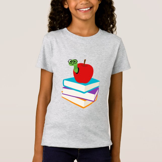 T-Shirt Petite fille liseuse (Devant)