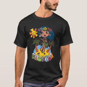 T-shirt Petite fille Luau Hawaii Costume mignon enfants Ha