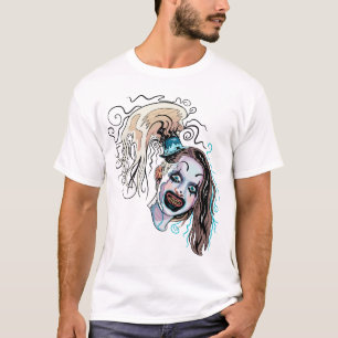T-shirt Petite fille pâle Clown Éffrayant Horror Film Art