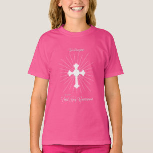 T-shirt Petite-fille Première Sainte Communion Gold Look C