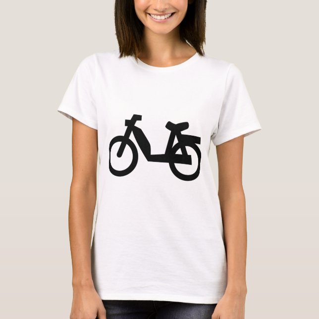 T-shirt petite icône de cyclomoteur (Devant)