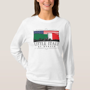 T-shirt Petite Italie de Denver Classic BLANC long manche