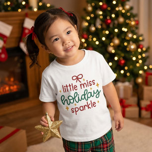 T-shirt Petite Mademoiselle Holiday Sparkle Noël