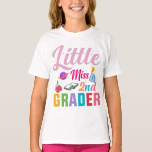 T-shirt petite miss 2e année Grader filles 1er jour retour
