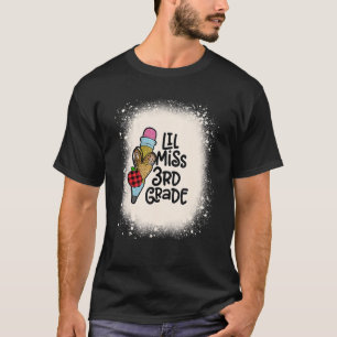 T-shirt Petite Miss 3e année filles Léopard Rouge Plaid Re