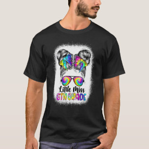 T-shirt Petite Miss 6e année Messy Bun Girl Retour À L'Éco