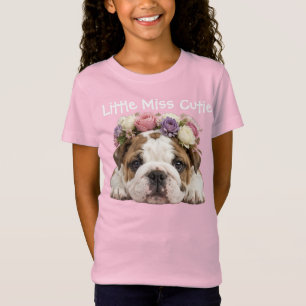 T-Shirt PETITE MISS CUTIE FILLE BULLDOG ANGLAIS