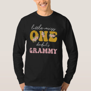 T-shirt Petite Miss Grammy Onederful 1 an Naissance d'une