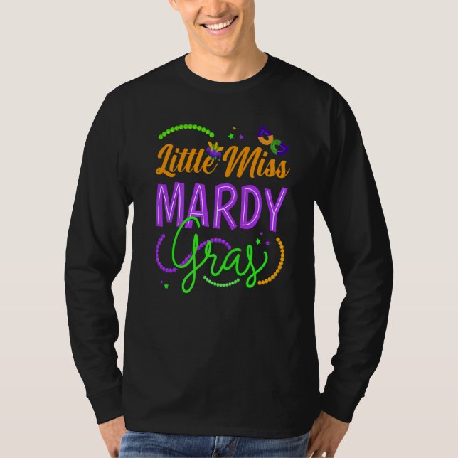 T-shirt Petite Miss Mardi Gras Drôle (Devant)