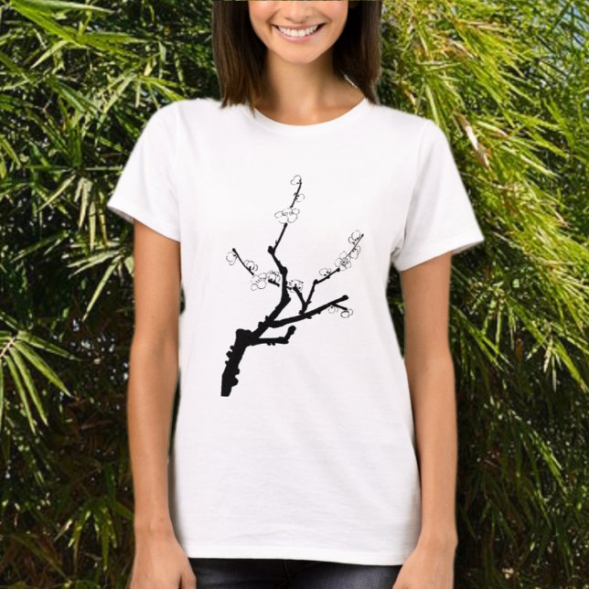 T-shirt Petite perruque en fleurs de prune (Créateur téléchargé)