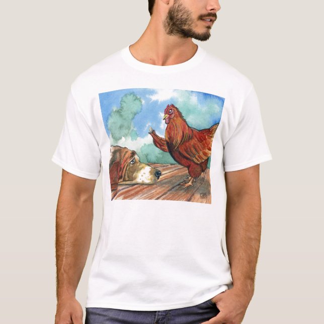 T-shirt Petite poule rouge (Devant)
