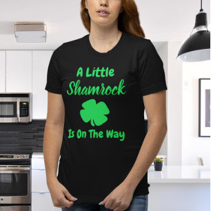 T-shirt Petite Shamrock St Patrick's Day Grossesse
