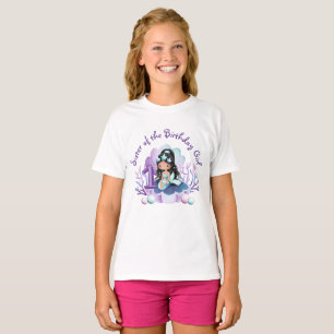 T-shirt Petite Sirène Fille Premier Anniversaire Turquoise