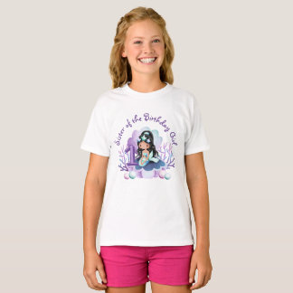 T-shirt Petite Sirène Fille Premier Anniversaire Turquoise