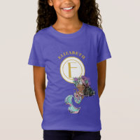 Petite Sirène Noire Joli Monogramme Or Bleu