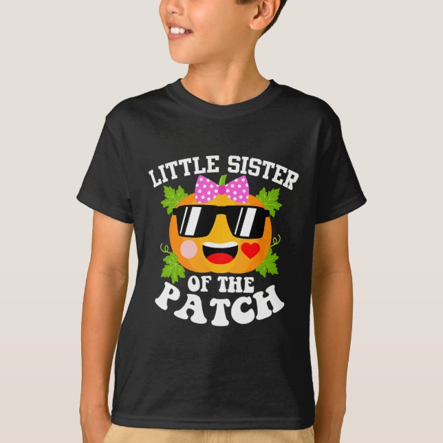 T-shirt Petite Soeur citrouille Du Patch Funny Hallowee (Devant)