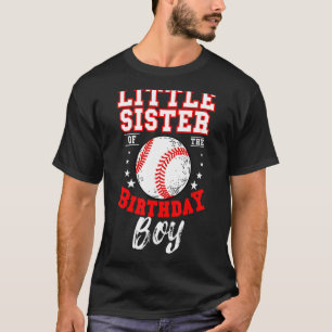 T-shirt Petite Soeur De L'Anniversaire Boy Baseball Thème 