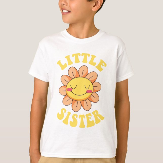 T-shirt Petite Soeur Fleur Mignonne (Devant)