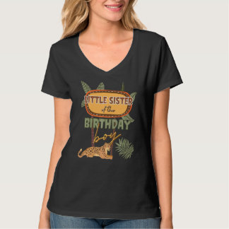 T-shirt Petite Soeur L'Anniversaire Garçon Safari Thème Ma