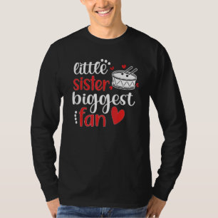 T-shirt Petite Soeur Plus Grand Fan Meilleur Drumline Soeu