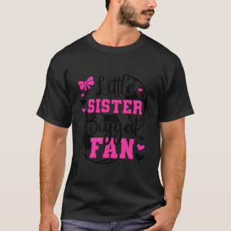 T-shirt Petite Sœur Plus Grande Supportrice Sœur De Footba