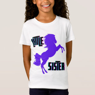 T-Shirt Petite soeur Pony pourpre