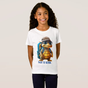 T-Shirt Petite Tortue Aventurée avec sac à dos,