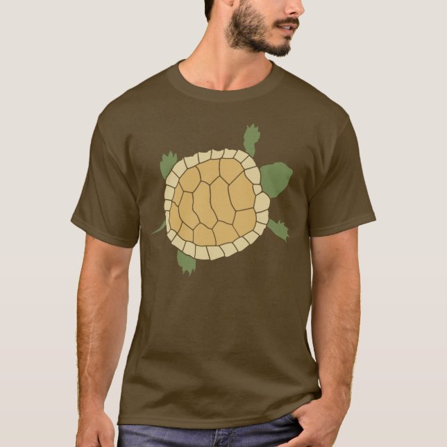 T-shirt Petite tortue de rampement mignonne de tortue (Devant)