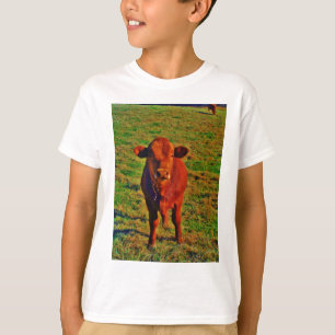 T-shirt Petite vache Brown Graine verte brillante