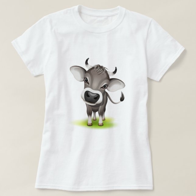 T-shirt Petite vache suisse (Design devant)