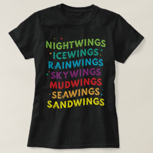 T-shirt Petites ailes de Dragon Imaginaire de feu série de