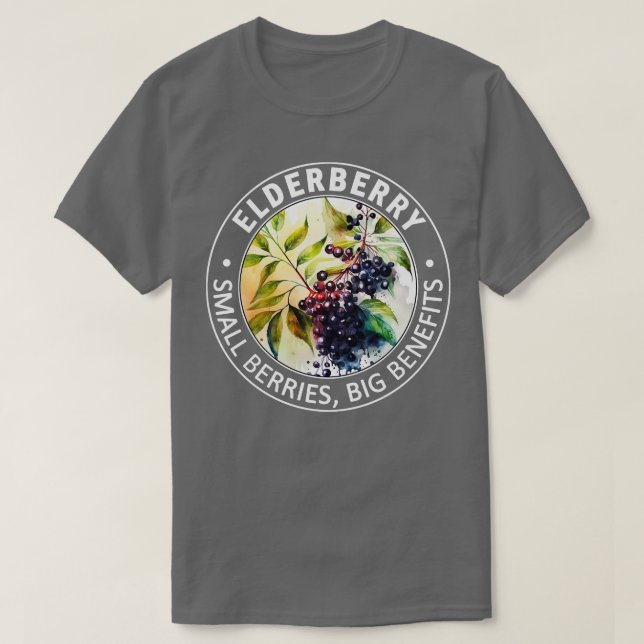 T-shirt Petites baies d'Elderberry Gros avantages (Design devant)