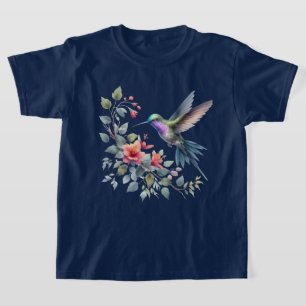 T-shirt Petites filles amoureuses colibris