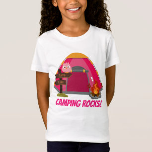 T-Shirt Petites filles camper rochers ajouter le nom messa