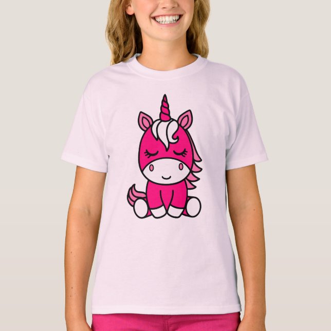 T-shirt Petites filles Unicorn Pony (Devant)